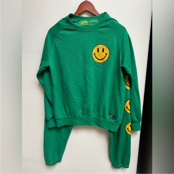 Aviator Nation Other - Aviator Nation Kelly Green Smiley Adult Sweatset